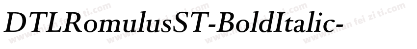 DTLRomulusST-BoldItalic字体转换