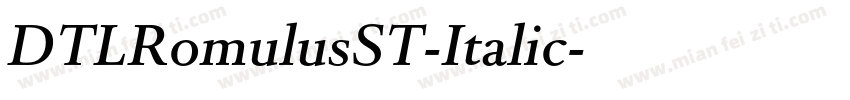 DTLRomulusST-Italic字体转换