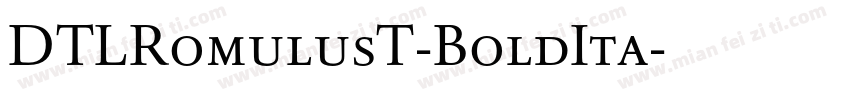 DTLRomulusT-BoldIta字体转换