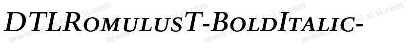 DTLRomulusT-BoldItalic字体转换