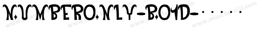 NumberOnly-Bo1d字体转换