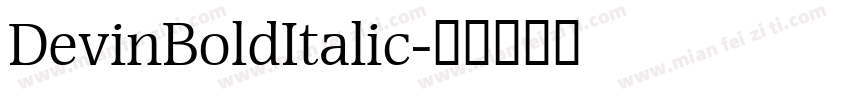DevinBoldItalic字体转换