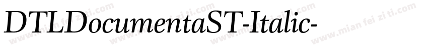 DTLDocumentaST-Italic字体转换