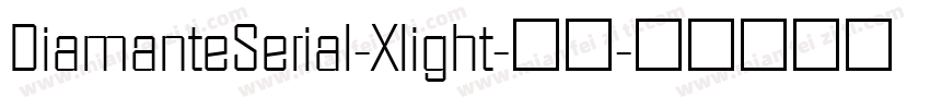 DiamanteSerial-Xlight-常规字体转换