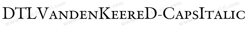 DTLVandenKeereD-CapsItalic字体转换