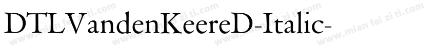 DTLVandenKeereD-Italic字体转换