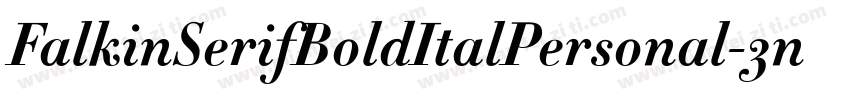 FalkinSerifBoldItalPersonal-3n06字体转换