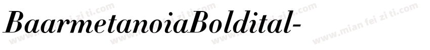 BaarmetanoiaBoldital字体转换