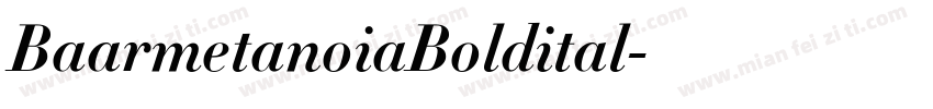 BaarmetanoiaBoldital字体转换