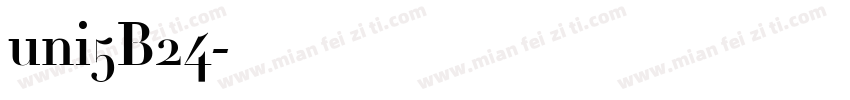 uni5B24字体转换