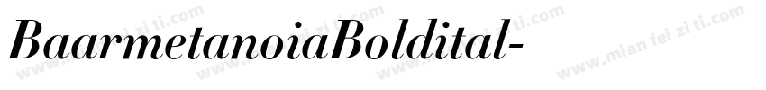 BaarmetanoiaBoldital字体转换