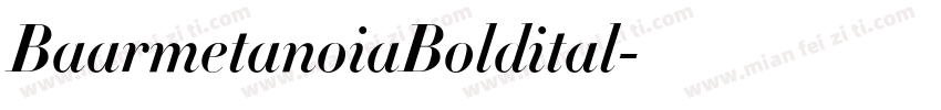 BaarmetanoiaBoldital字体转换
