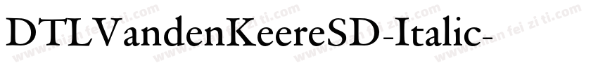 DTLVandenKeereSD-Italic字体转换