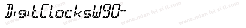 DigitClocksW90字体转换
