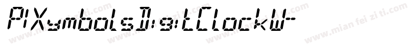 PIXymbolsDigitClockW字体转换