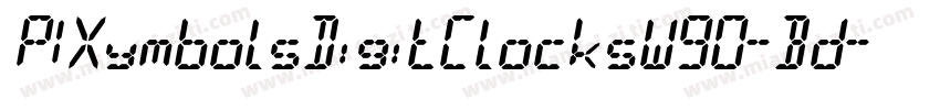 PIXymbolsDigitClocksW90-Bd字体转换