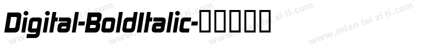 Digital-BoldItalic字体转换