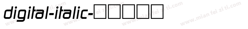 digital-italic字体转换