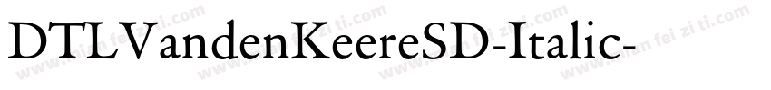DTLVandenKeereSD-Italic字体转换