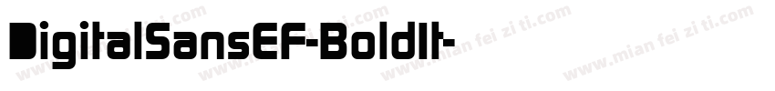 DigitalSansEF-BoldIt字体转换