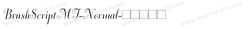 BrushScriptMT-Normal字体转换