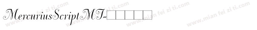 MercuriusScriptMT字体转换