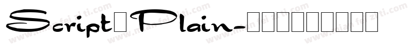 Script_Plain字体转换