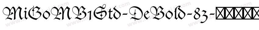 MiGoMB1Std-DeBold-83字体转换