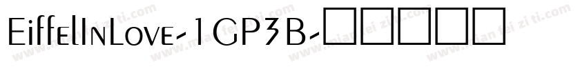 EiffelInLove-1GP3B字体转换