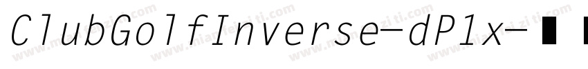 ClubGolfInverse-dP1x字体转换