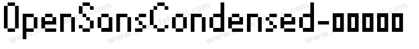 0penSansCondensed字体转换