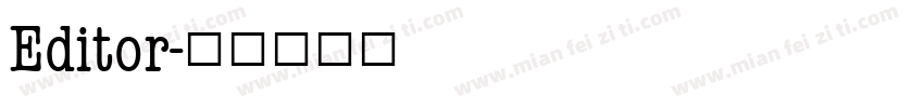 Editor字体转换