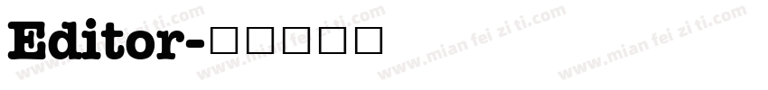 Editor字体转换