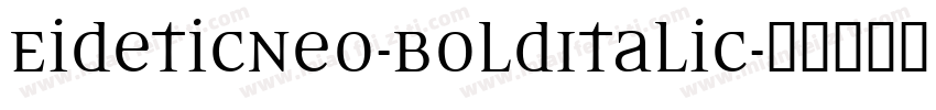 EideticNeo-BoldItalic字体转换