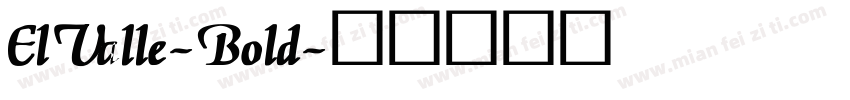 ElValle-Bold字体转换