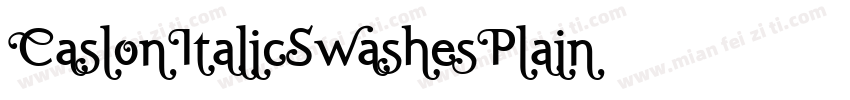 CaslonItalicSwashesPlain字体转换