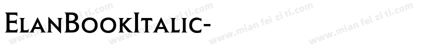 ElanBookItalic字体转换