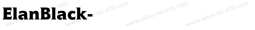 ElanBlack字体转换