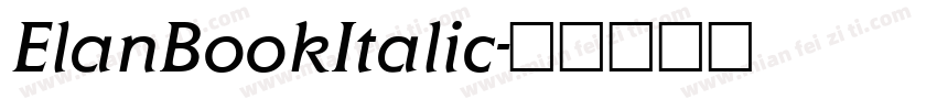 ElanBookItalic字体转换