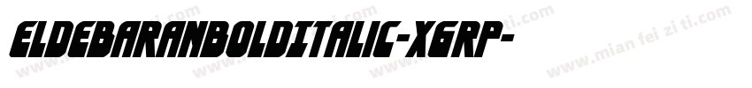 EldebaranBoldItalic-X6RP字体转换