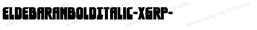 EldebaranBoldItalic-X6RP字体转换