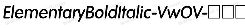 ElementaryBoldItalic-VwOV字体转换