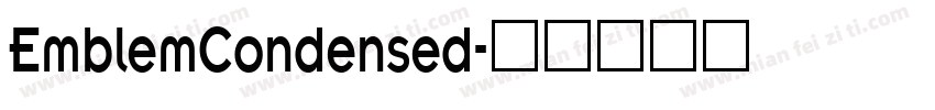 EmblemCondensed字体转换