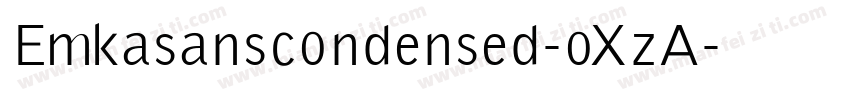 Emkasanscondensed-oXzA字体转换