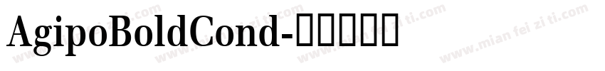 AgipoBoldCond字体转换