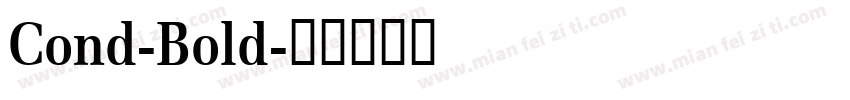 Cond-Bold字体转换