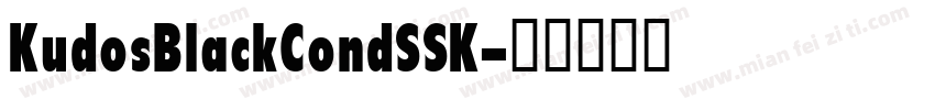 KudosBlackCondSSK字体转换