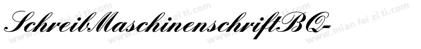 SchreibMaschinenschriftBQ字体转换