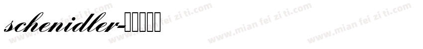 schenidler字体转换