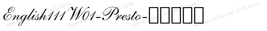 English111W01-Presto字体转换